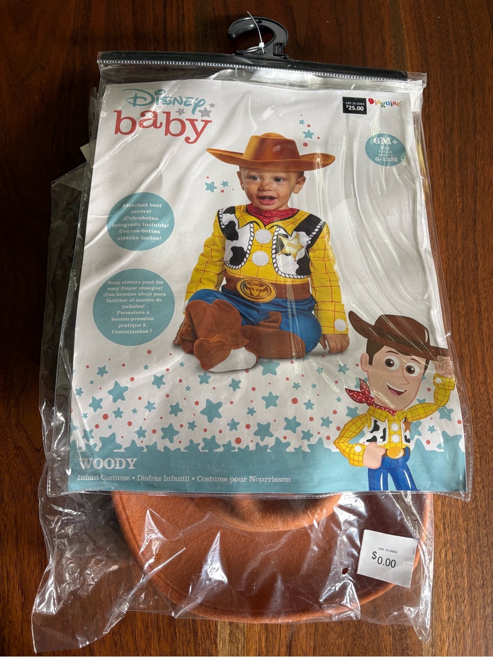 Disney Woody Infant Costume - Yellow, Brown, Blue
